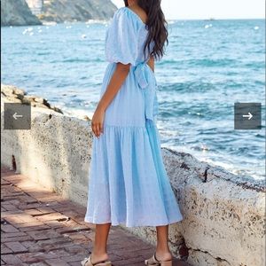 Saint Tropez Puff Sleeve Midi Dress